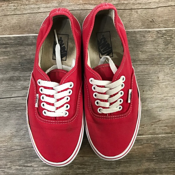 Red Vans Authentics - Picture 6 of 9